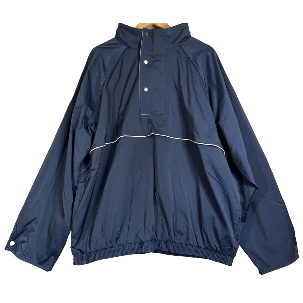 Greg Norman Jacket XL Navy Golf PLAY DRY Waterproof 1/4 Zip Pullover Shell NEW